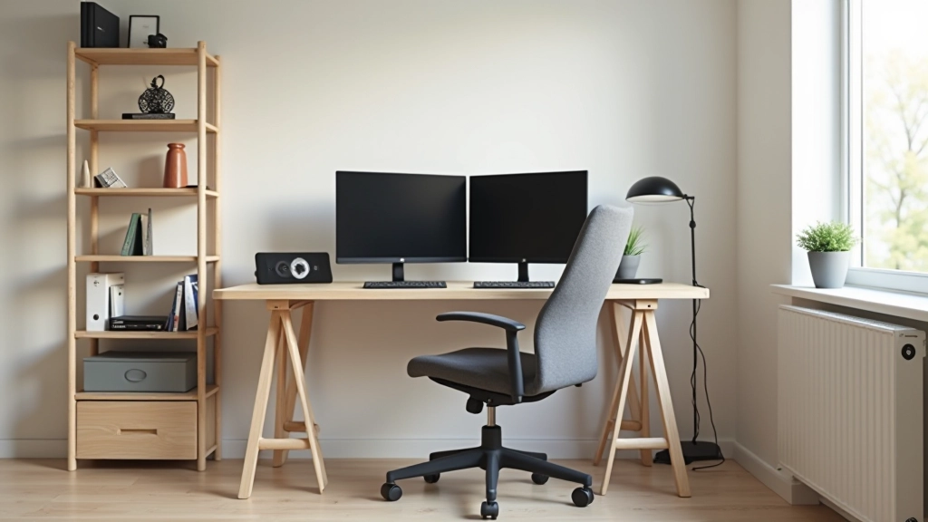 Modern workspace with ergonomic setup and minimal visual distractions